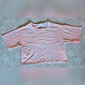 Trendy White and Pink Crop Top